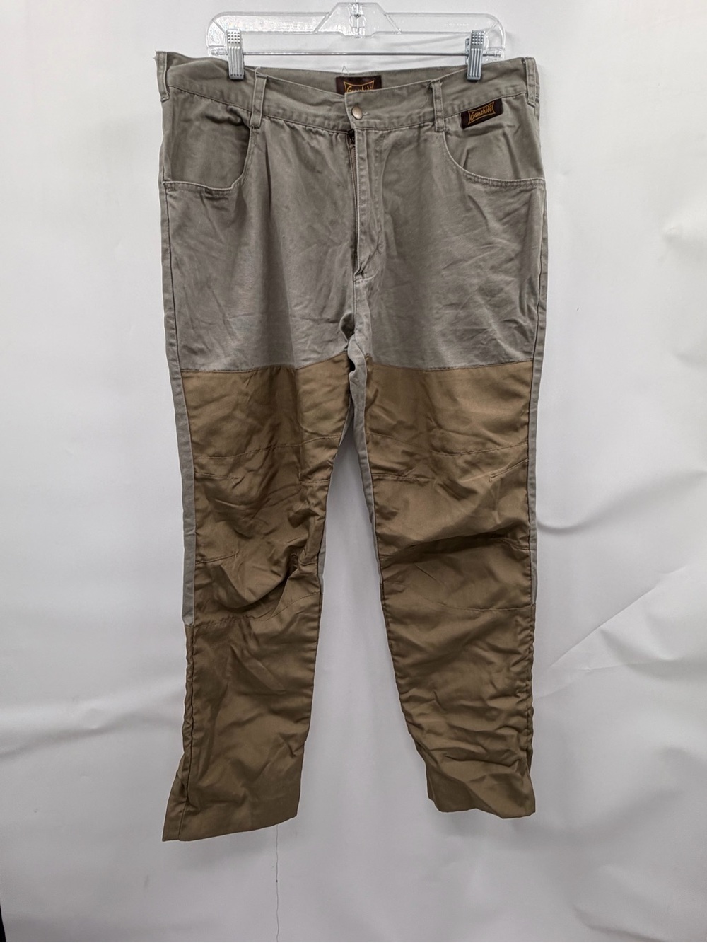 Two-Tone Men's Cargo Pants in Gray and Khaki